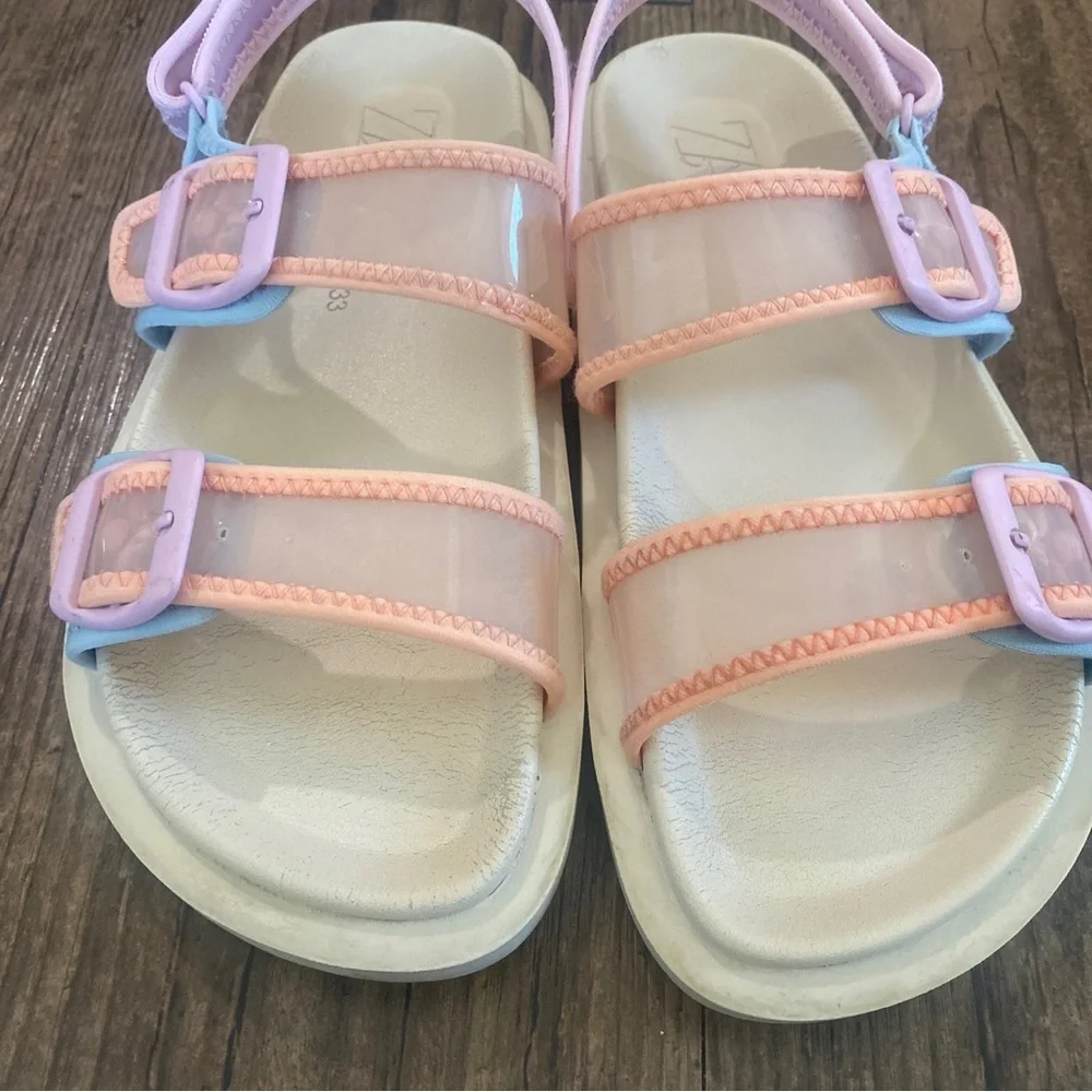 Zara Summer Kids Sandals in Pink and Cream